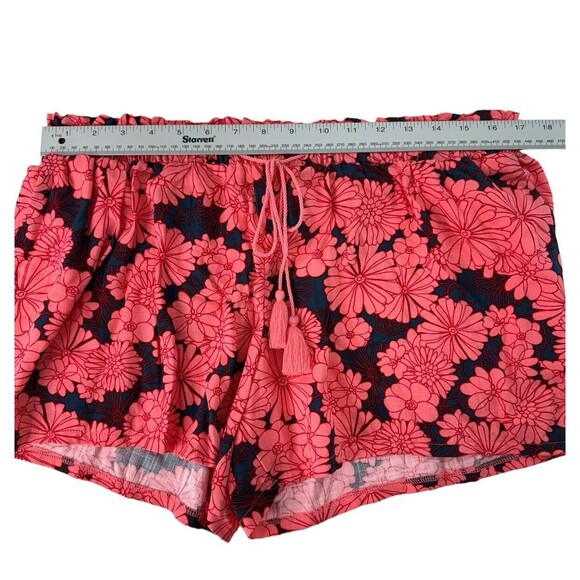 Ingrid + Isabel Women’s Sz S Orange Tropical Floral Maternity Shorts Pockets - Picture 9 of 13
